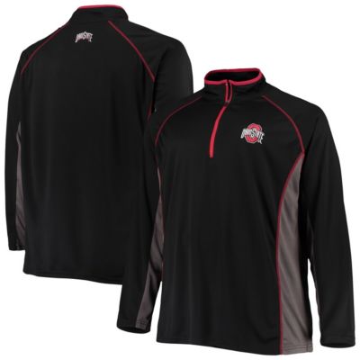 NCAA Ohio State Buckeyes Big & Tall Textured Raglan Quarter-Zip Jacket