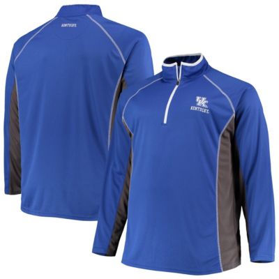 NCAA Kentucky Wildcats Big & Tall Textured Raglan Quarter-Zip Jacket