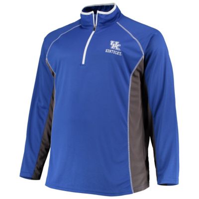 NCAA Kentucky Wildcats Big & Tall Textured Raglan Quarter-Zip Jacket