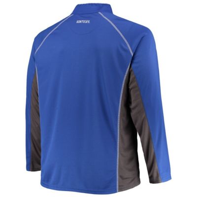 NCAA Kentucky Wildcats Big & Tall Textured Raglan Quarter-Zip Jacket