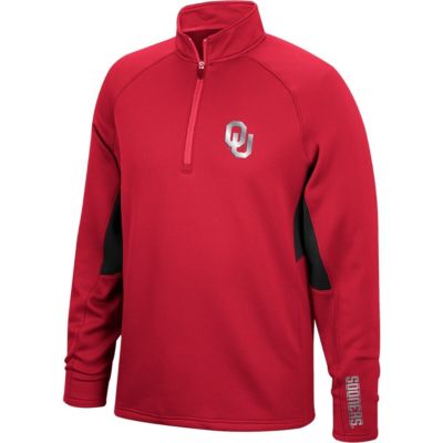 NCAA Oklahoma Sooners Color Blocked Martis Raglan Quarter-Zip Jacket