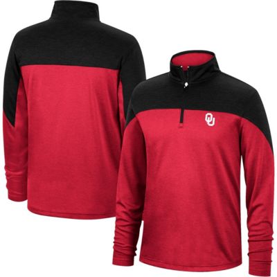 NCAA Oklahoma Sooners Textured Color Block Quarter-Zip Top