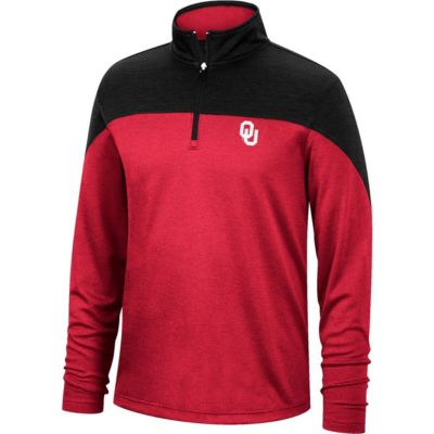 NCAA Oklahoma Sooners Textured Color Block Quarter-Zip Top