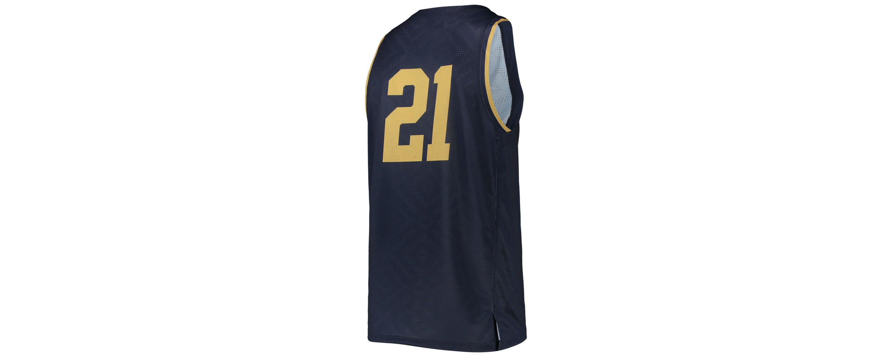 NCAA Under Armour #21 Notre Dame Fighting Irish Alternate Replica Basketball Jersey