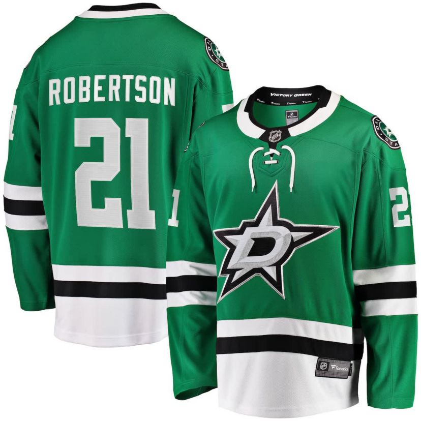 NHL Fanatics Jason Robertson Kelly Dallas Stars Home Breakaway Replica Jersey