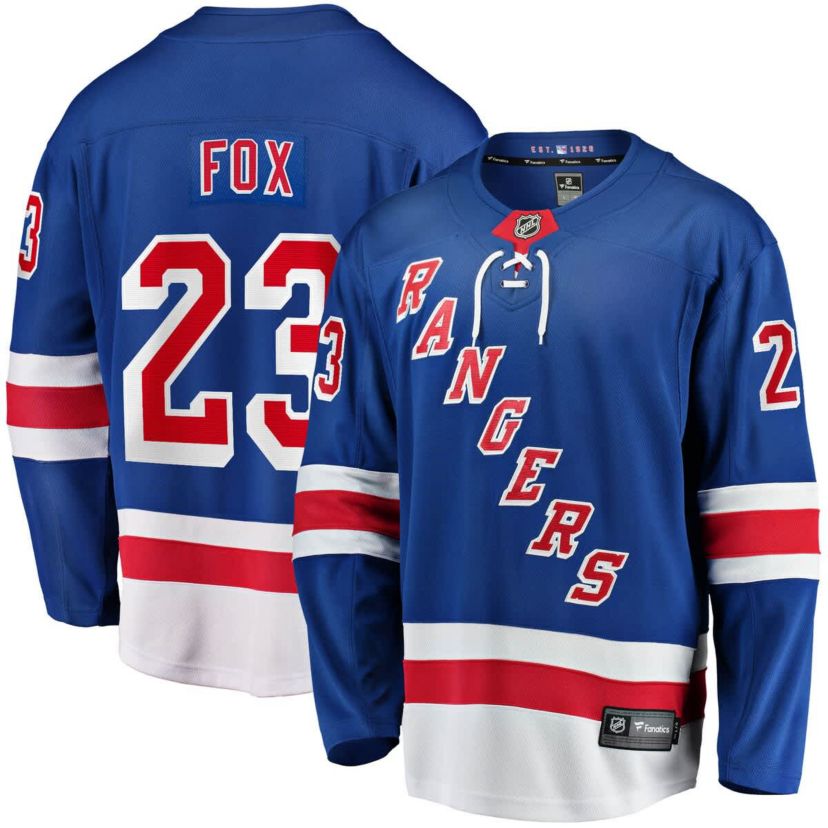 NHL Fanatics Adam Fox New York Rangers Home Breakaway Replica Jersey