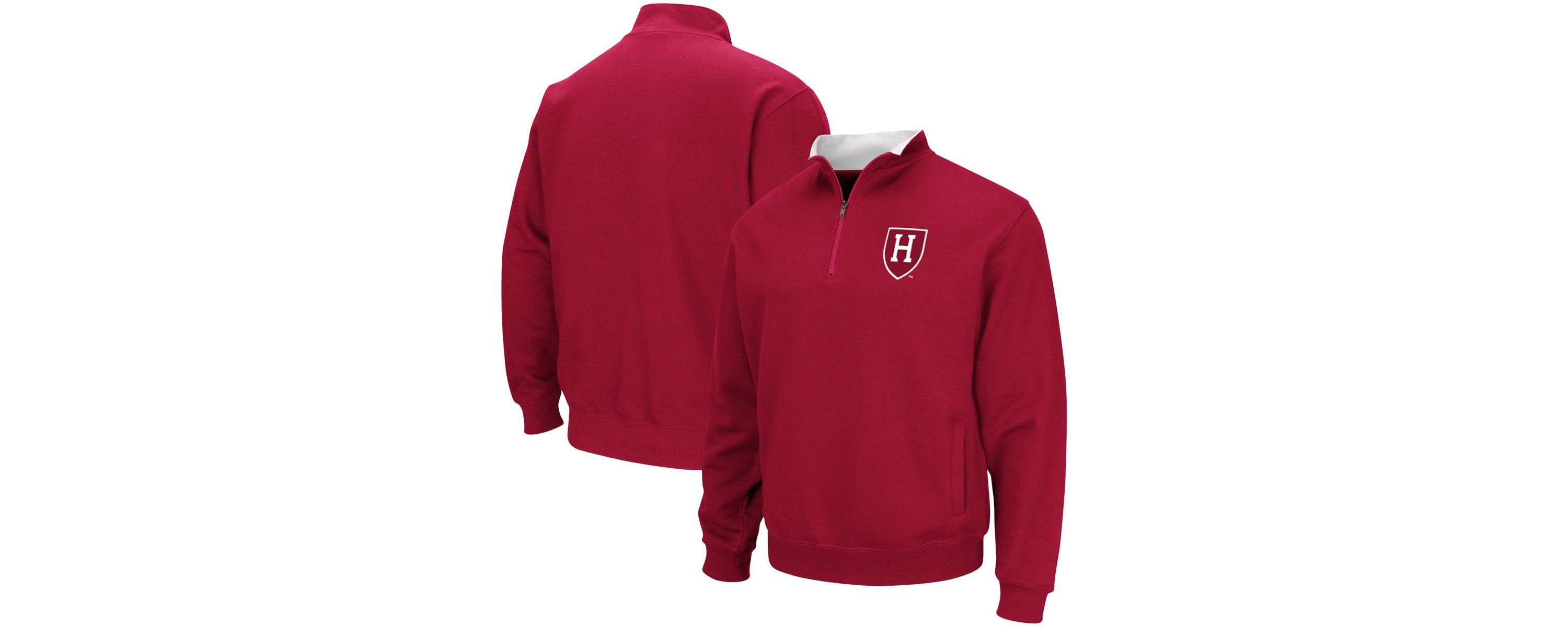 Harvard Crimson NCAA Harvard Tortugas Team Logo Quarter-Zip Jacket