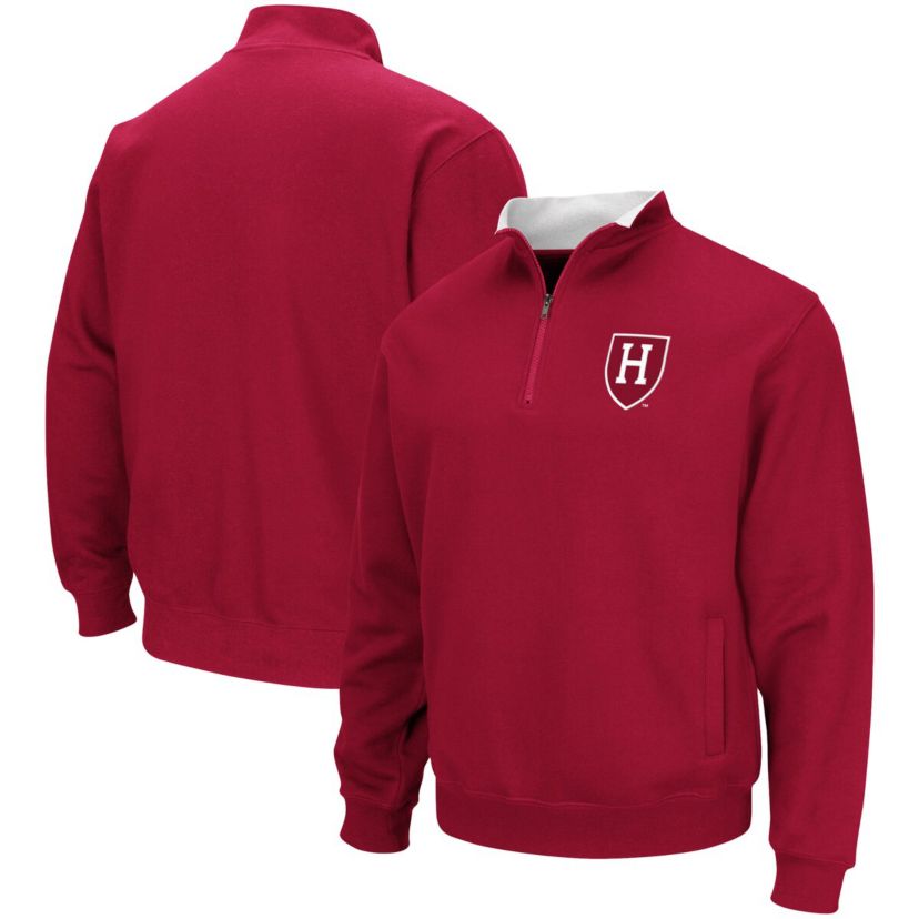 Harvard Crimson NCAA Harvard Tortugas Team Logo Quarter-Zip Jacket