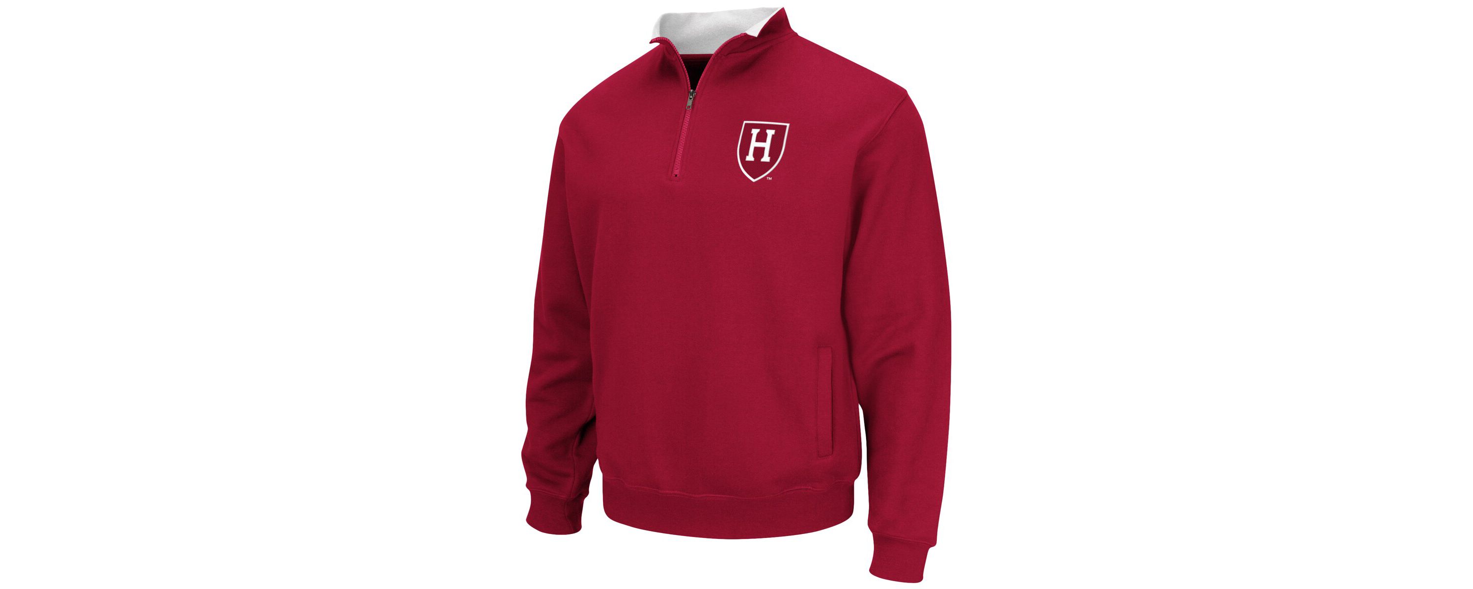 Harvard Crimson NCAA Harvard Tortugas Team Logo Quarter-Zip Jacket