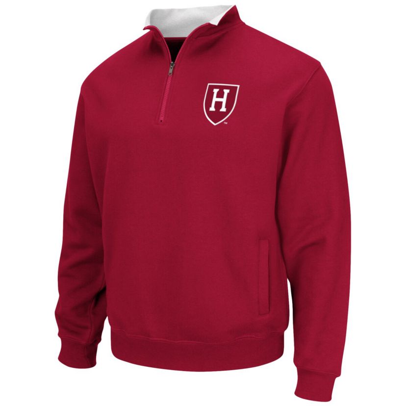 Harvard Crimson NCAA Harvard Tortugas Team Logo Quarter-Zip Jacket