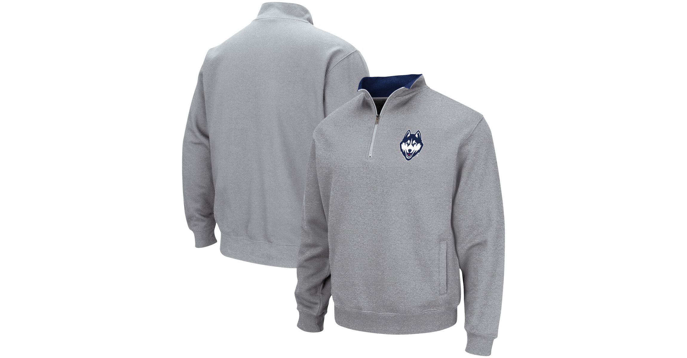 Connecticut Huskies NCAA ed UConn Huskies Tortugas Team Logo Quarter-Zip Jacket