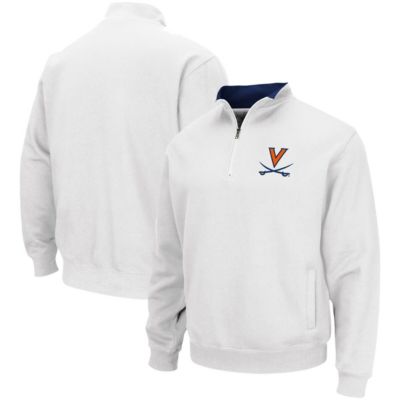 Colosseum Men's NCAA Virginia Cavaliers Tortugas Team Logo Quarter-Zip Jacket, White, 3XL