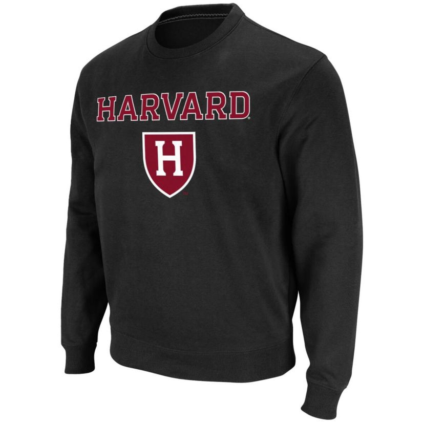 Harvard Crimson NCAA Harvard Team Arch & Logo Tackle Twill Pullover Sweatshirt