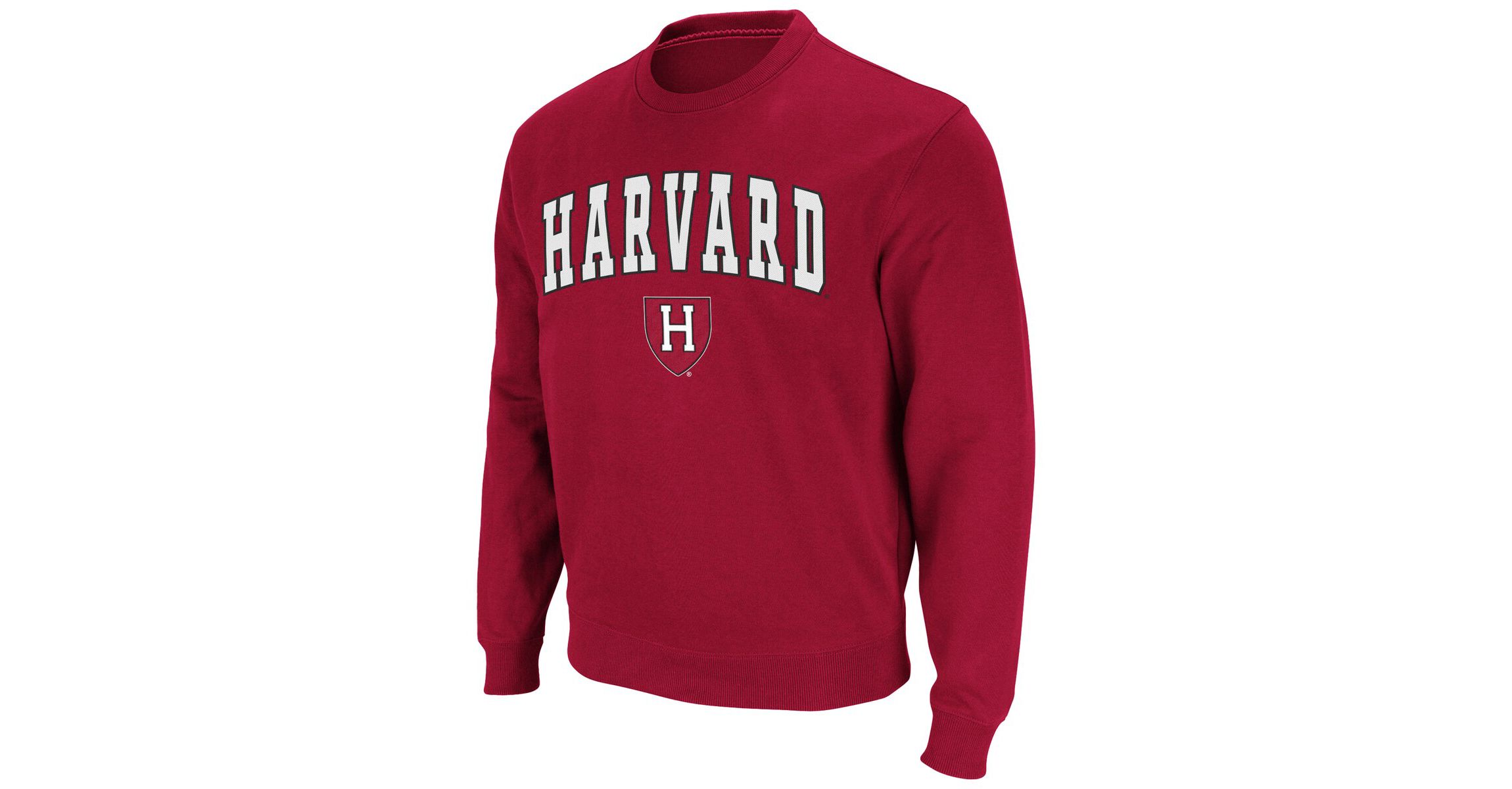 Harvard Crimson NCAA Harvard Team Arch & Logo Tackle Twill Pullover Sweatshirt