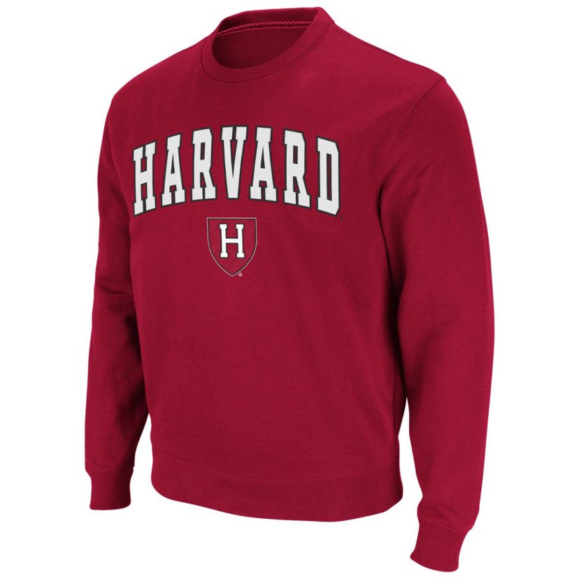 Harvard Crimson NCAA Harvard Team Arch & Logo Tackle Twill Pullover Sweatshirt