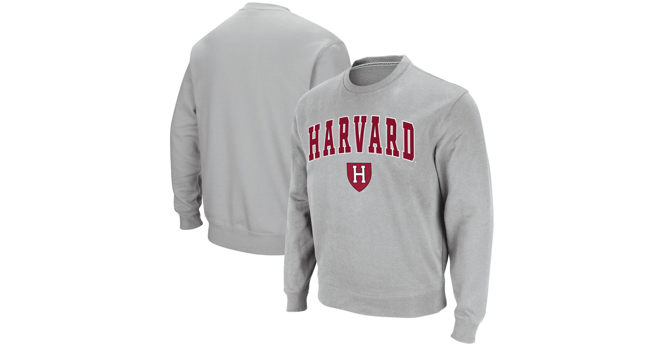 Harvard Crimson NCAA Harvard Team Arch & Logo Tackle Twill Pullover Sweatshirt