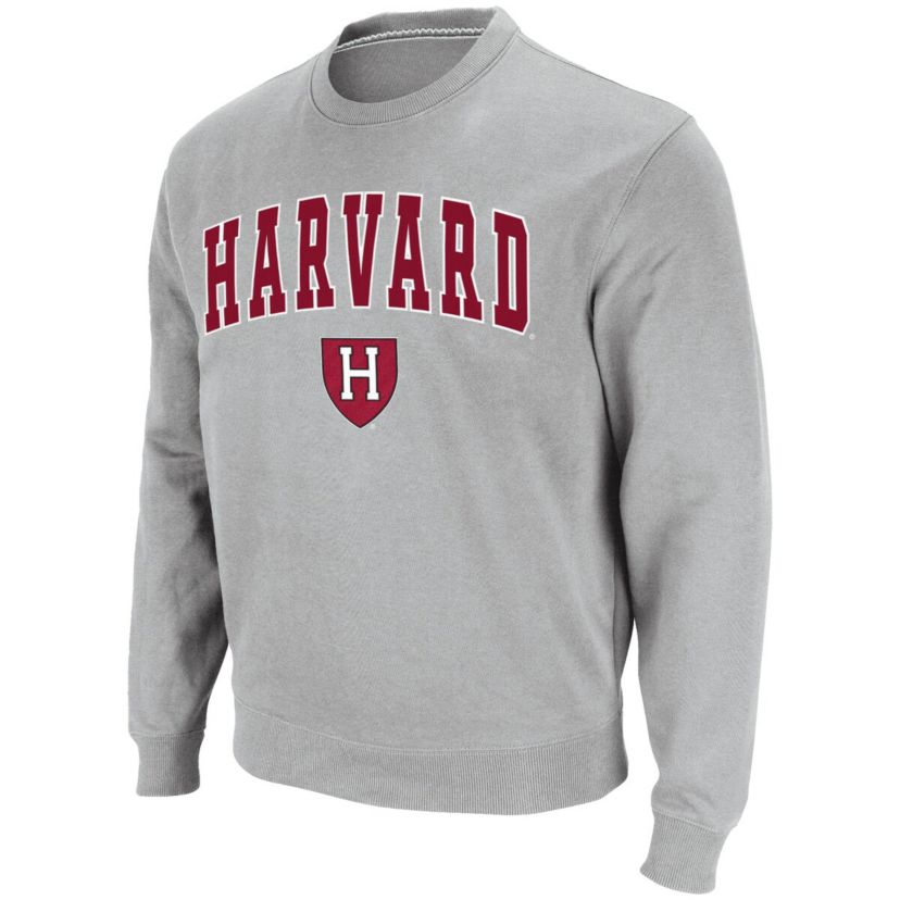 Harvard Crimson NCAA Harvard Team Arch & Logo Tackle Twill Pullover Sweatshirt