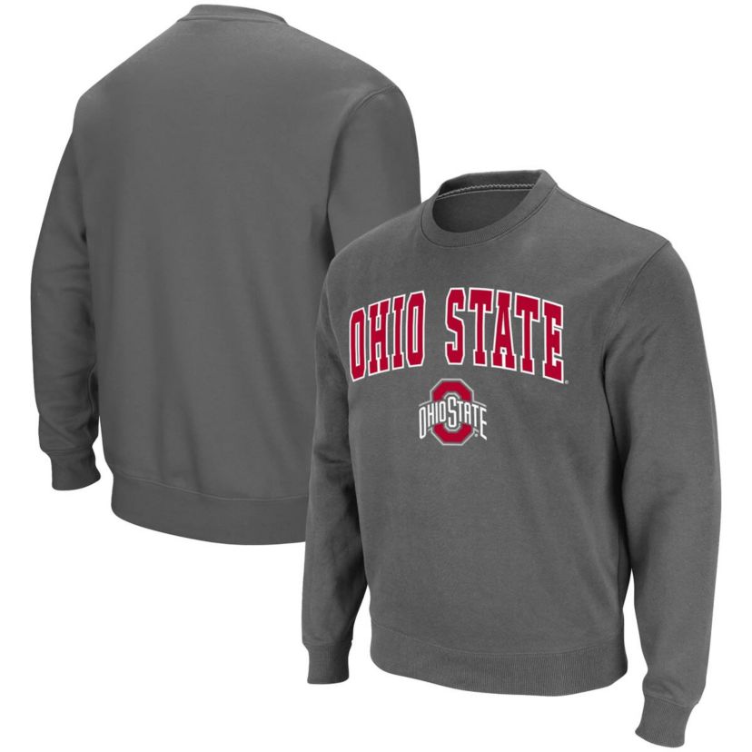 NCAA Ohio State Buckeyes Team Arch & Logo Tackle Twill Pullover Sweatshirt