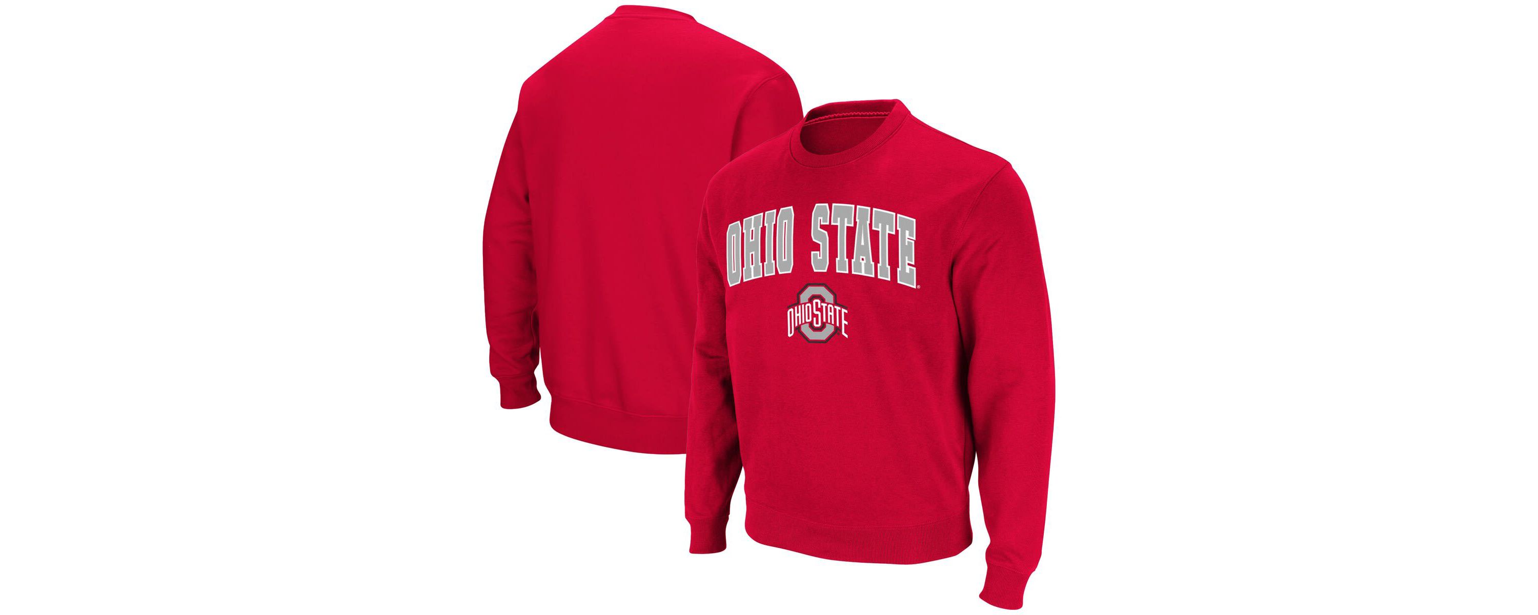 NCAA Ohio State Buckeyes Team Arch & Logo Tackle Twill Pullover Sweatshirt