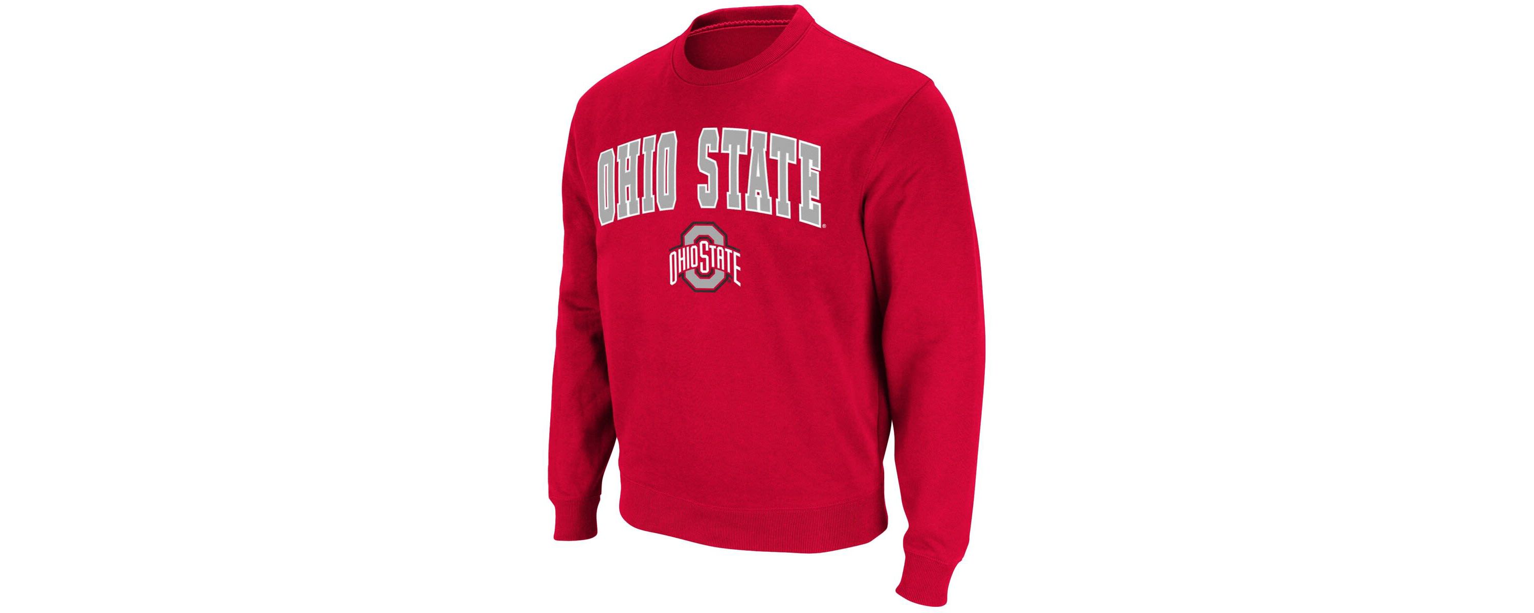NCAA Ohio State Buckeyes Team Arch & Logo Tackle Twill Pullover Sweatshirt