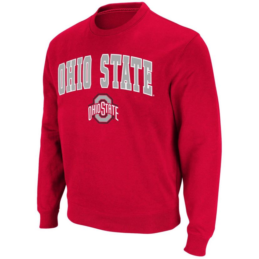 NCAA Ohio State Buckeyes Team Arch & Logo Tackle Twill Pullover Sweatshirt