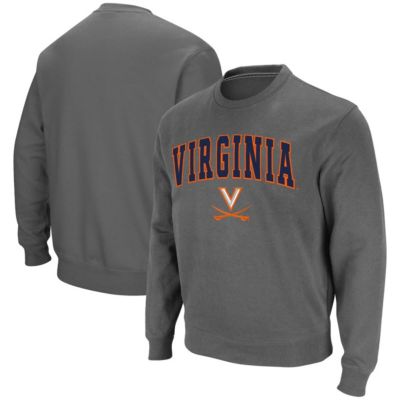 NCAA Virginia Cavaliers Team Arch & Logo Tackle Twill Pullover Sweatshirt