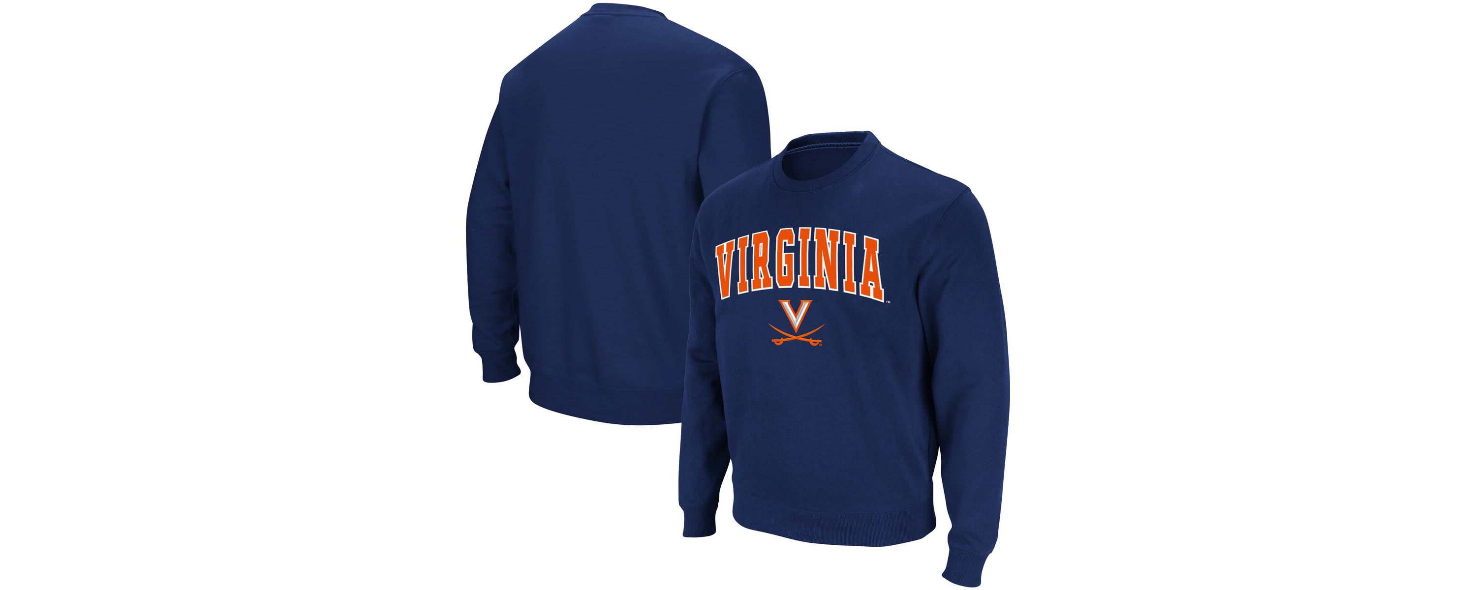 NCAA Virginia Cavaliers Team Arch & Logo Tackle Twill Pullover Sweatshirt