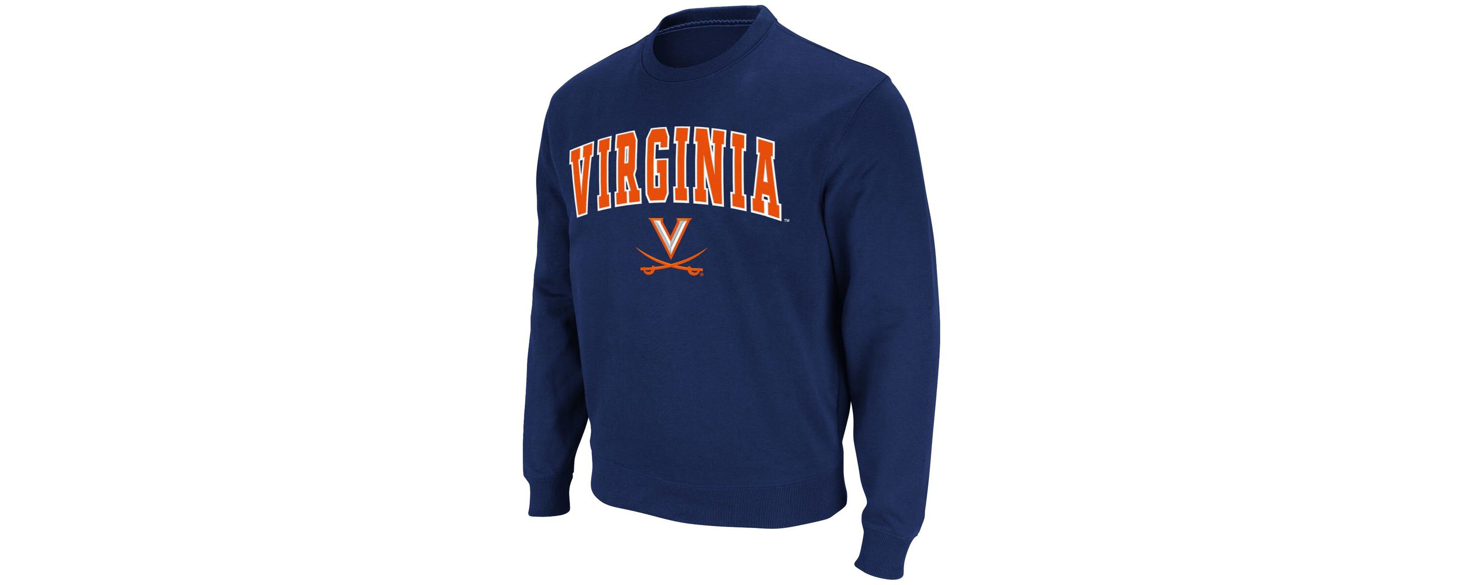 NCAA Virginia Cavaliers Team Arch & Logo Tackle Twill Pullover Sweatshirt