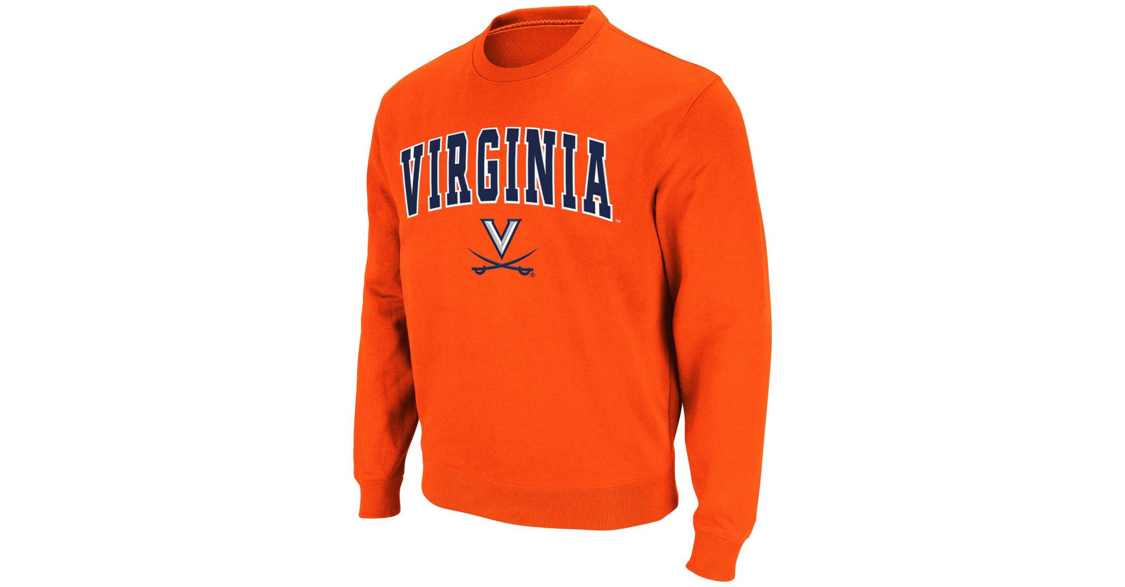 NCAA Virginia Cavaliers Team Arch & Logo Tackle Twill Pullover Sweatshirt