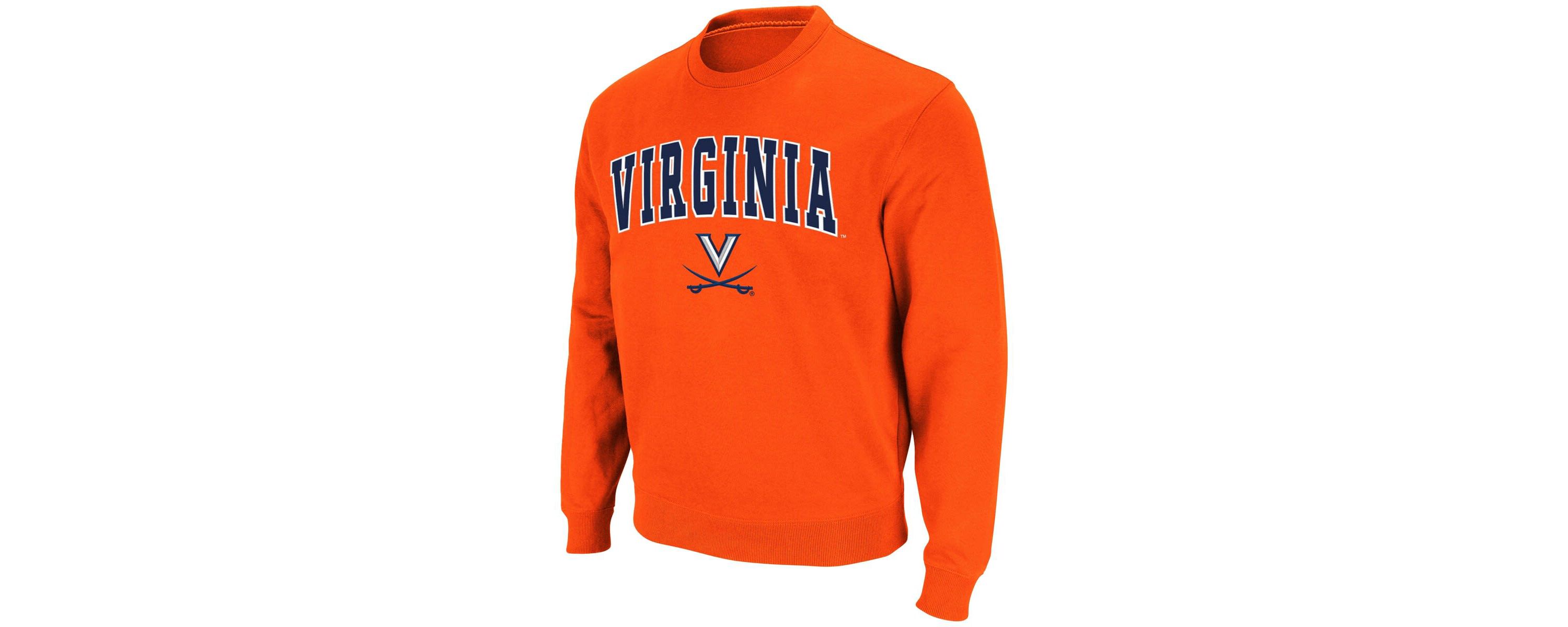 NCAA Virginia Cavaliers Team Arch & Logo Tackle Twill Pullover Sweatshirt