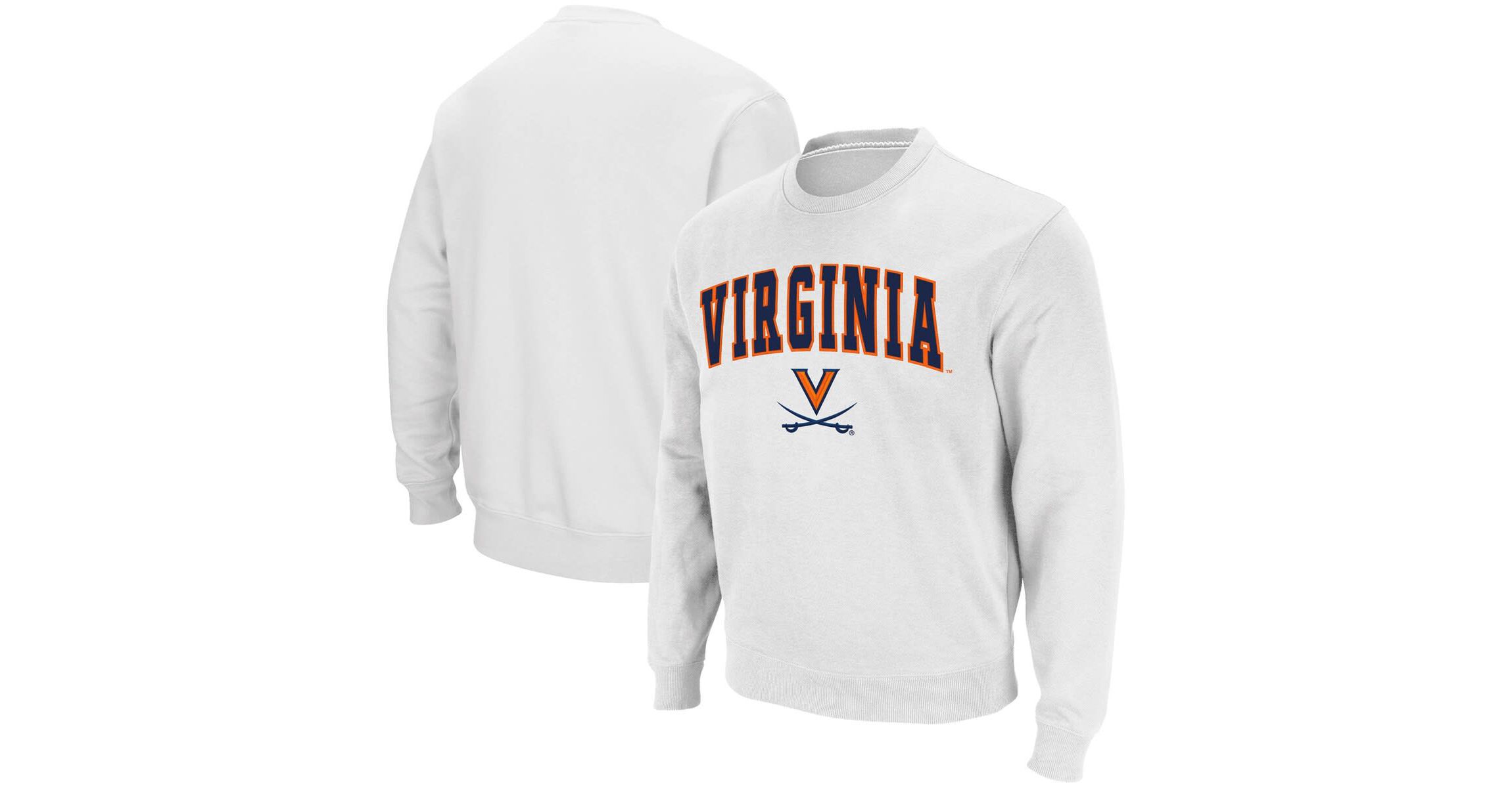NCAA Virginia Cavaliers Team Arch & Logo Tackle Twill Pullover Sweatshirt
