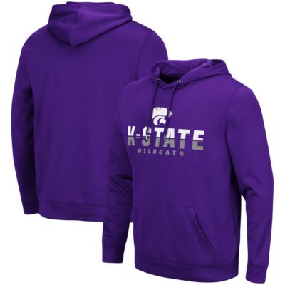 Colosseum Men's NCAA Kansas State Wildcats Lantern Pullover Hoodie, Purple, 2XL