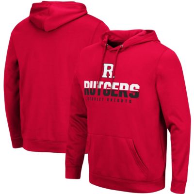 Colosseum Men's Rutgers Scarlet Knights NCAA Rutgers Knights Lantern Pullover Hoodie, 3XL