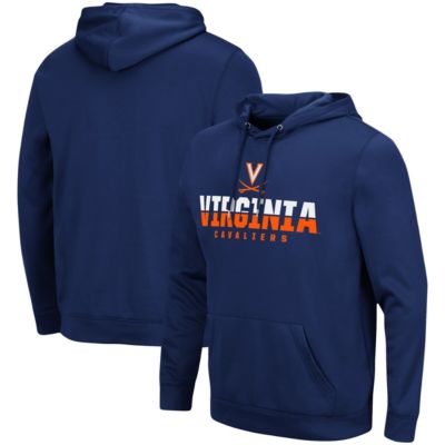 Colosseum Men's NCAA Virginia Cavaliers Lantern Pullover Hoodie, Navy Blue, 2XL