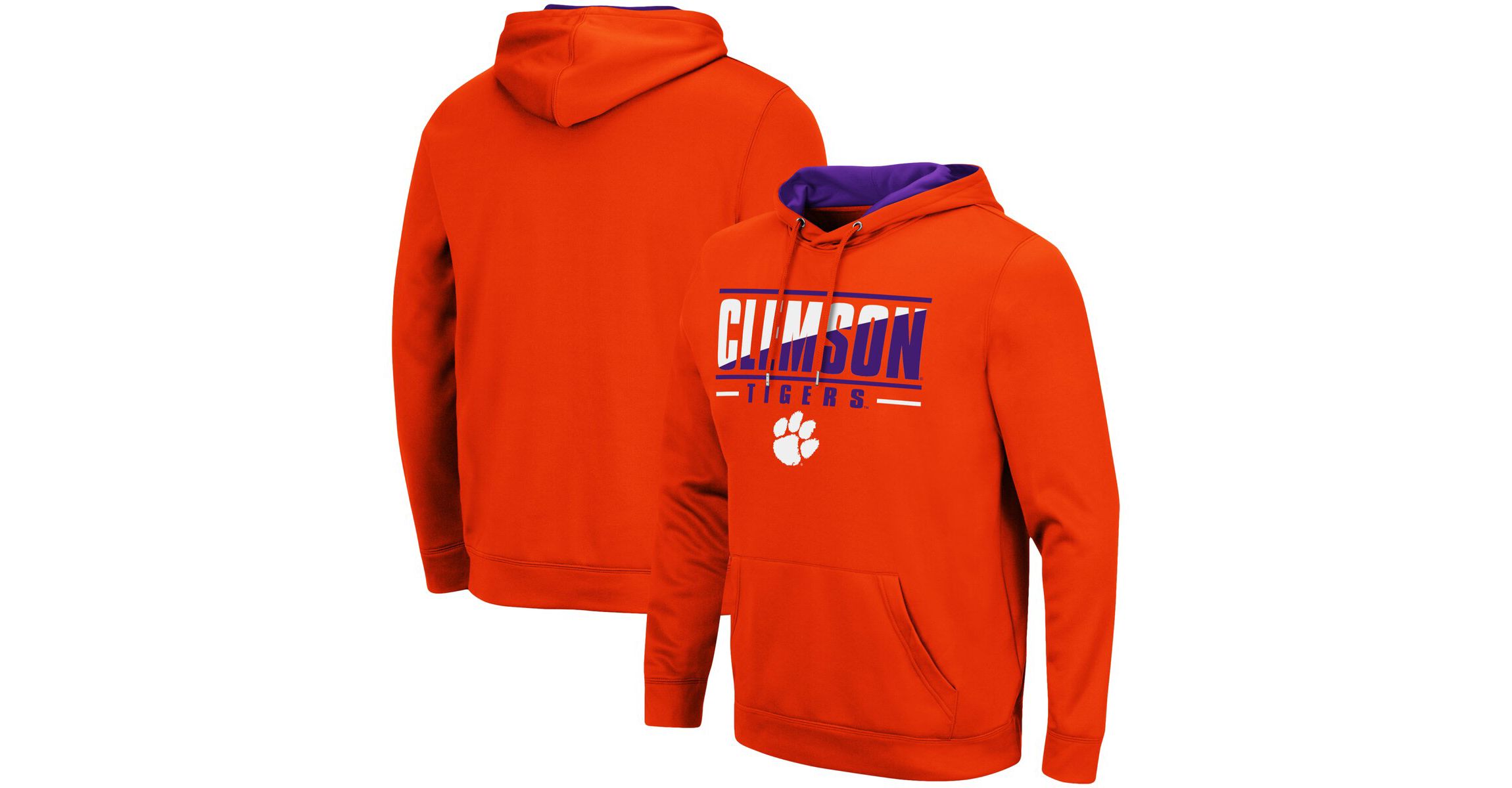 NCAA Clemson Tigers Slash Stack 2.0 Pullover Hoodie