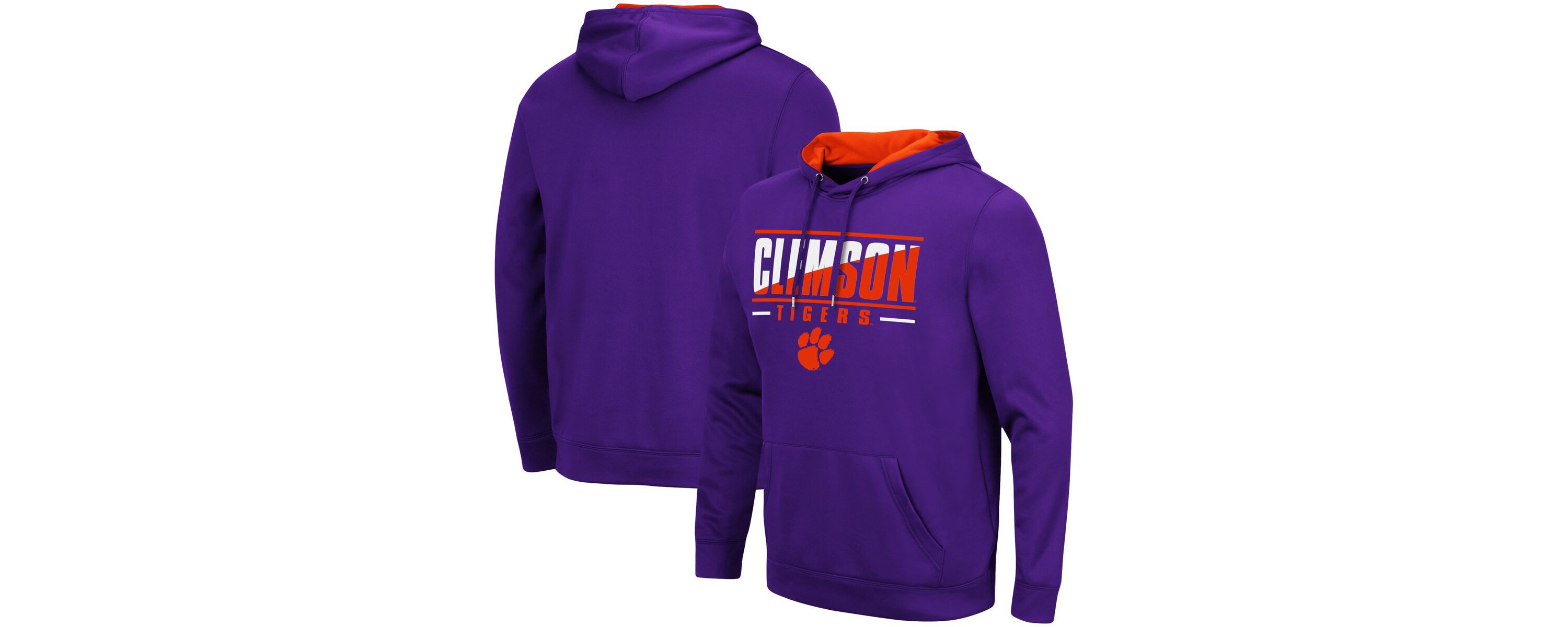 NCAA Clemson Tigers Slash Stack 2.0 Pullover Hoodie
