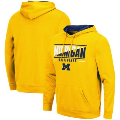 Colosseum Men's NCAA Michigan Wolverines Slash Stack 2.0 Pullover Hoodie