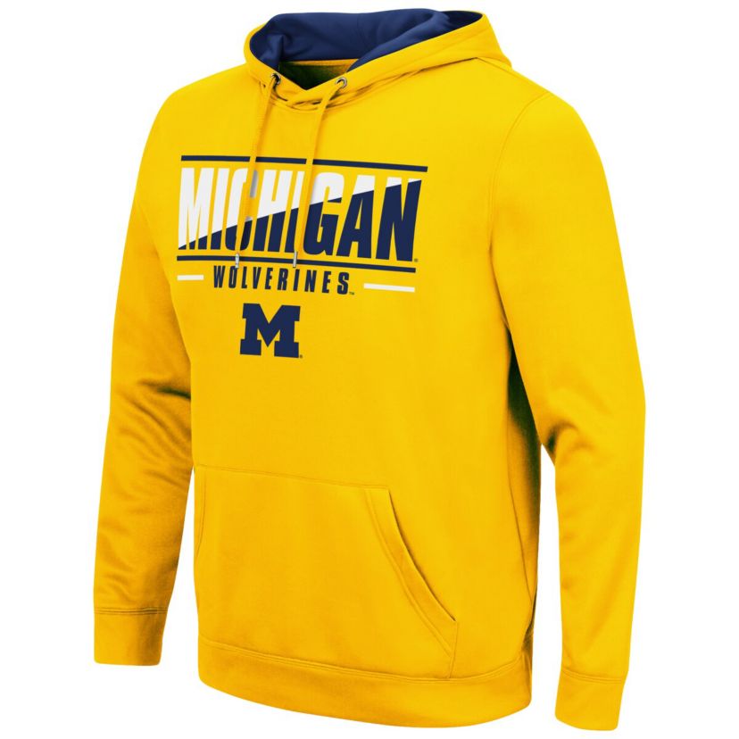 NCAA Michigan Wolverines Slash Stack 2.0 Pullover Hoodie