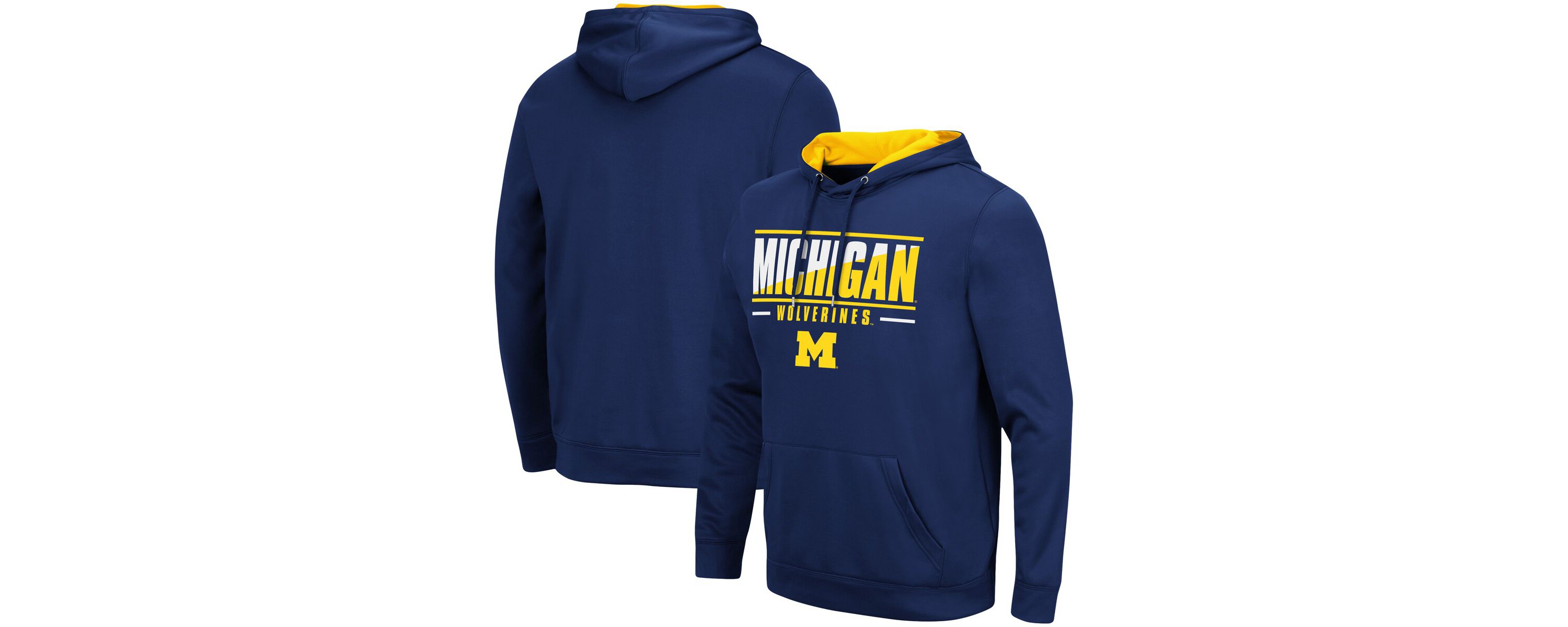 NCAA Michigan Wolverines Slash Stack 2.0 Pullover Hoodie