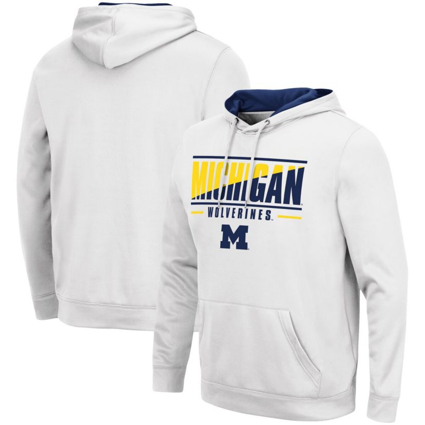 NCAA Michigan Wolverines Slash Stack 2.0 Pullover Hoodie