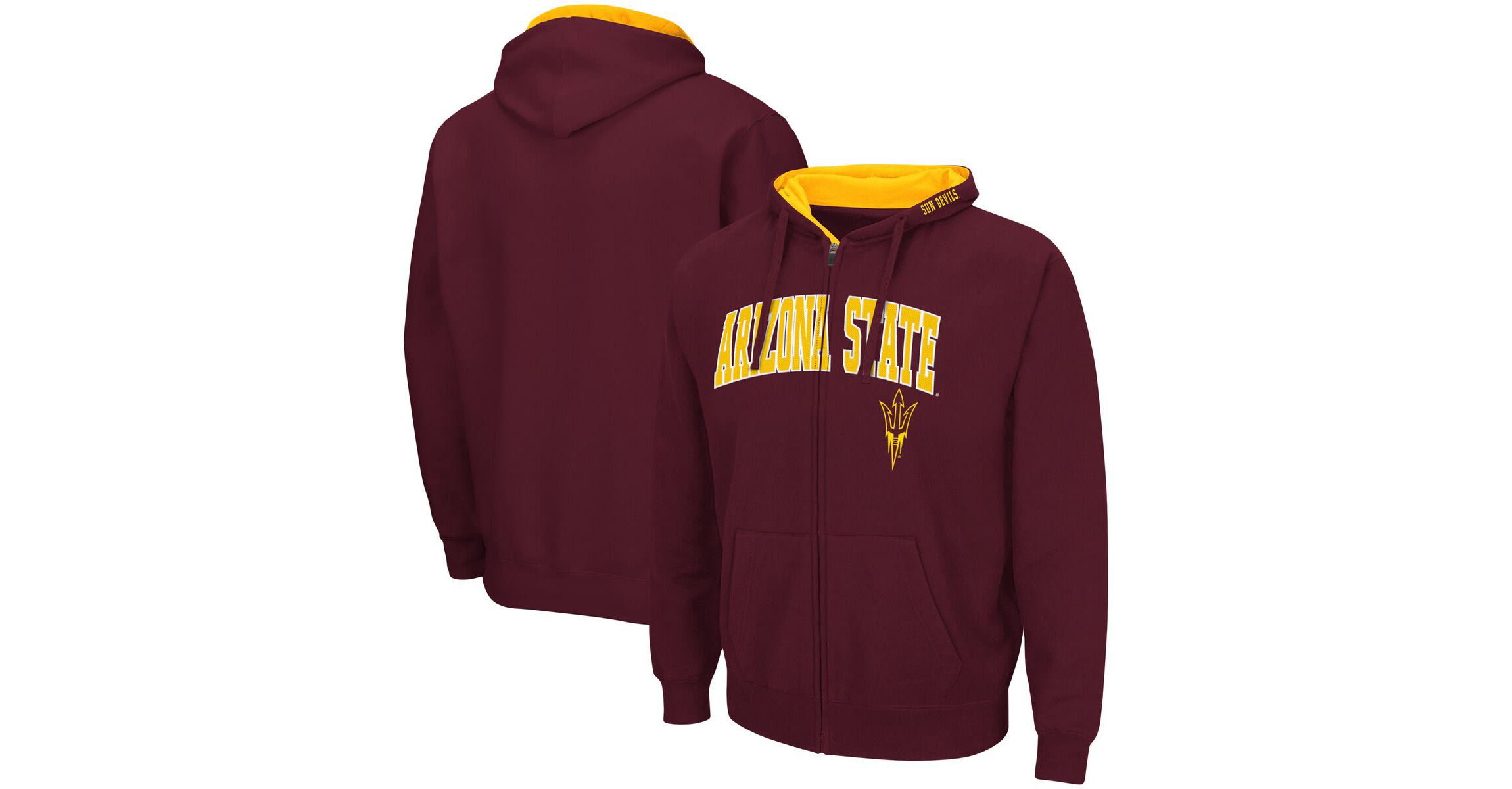 NCAA Arizona State Sun Devils Arch & Logo 3.0 Full-Zip Hoodie
