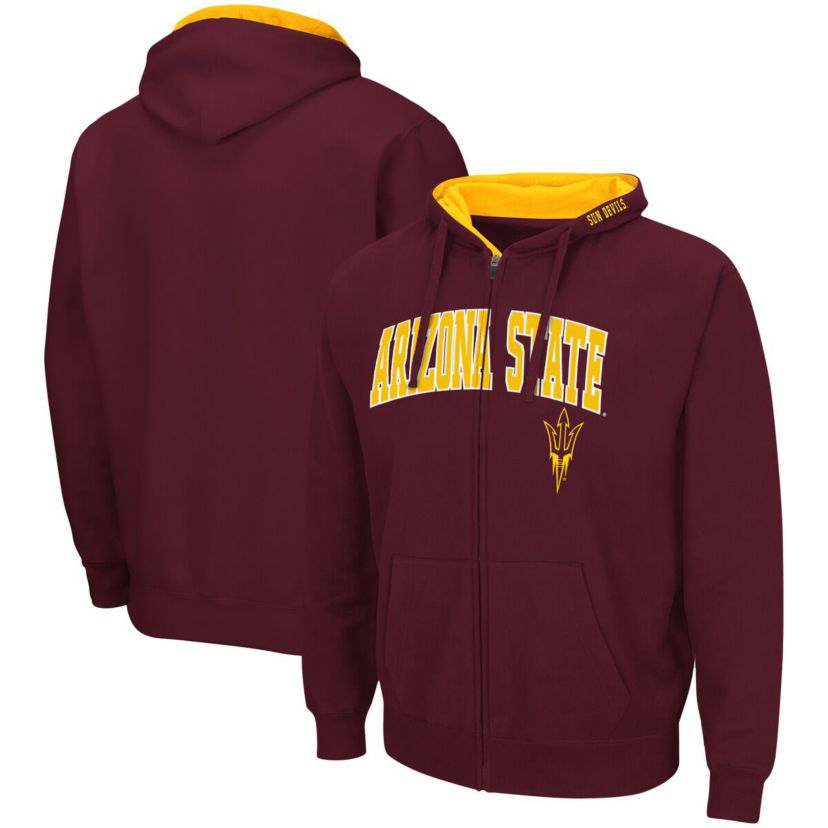 NCAA Arizona State Sun Devils Arch & Logo 3.0 Full-Zip Hoodie