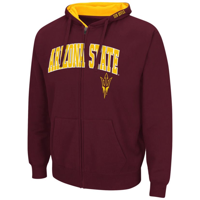 NCAA Arizona State Sun Devils Arch & Logo 3.0 Full-Zip Hoodie