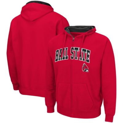 NCAA Ball State Cardinals Arch & Logo 3.0 Full-Zip Hoodie