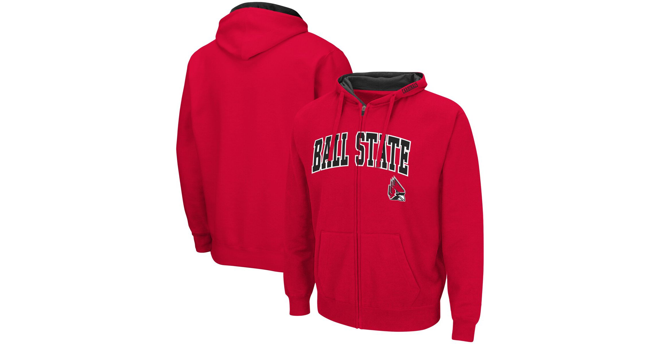 NCAA Ball State Cardinals Arch & Logo 3.0 Full-Zip Hoodie
