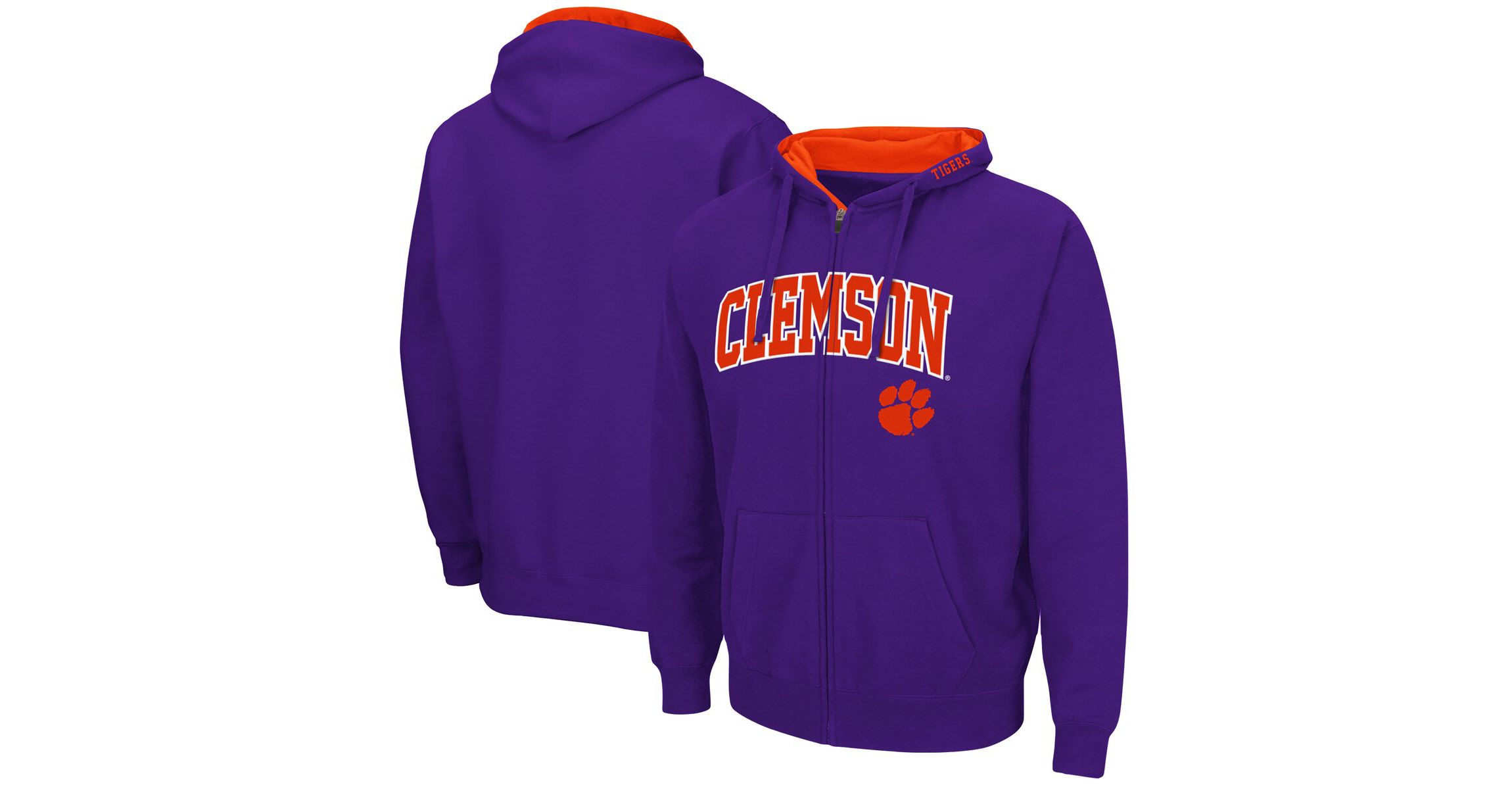 NCAA Clemson Tigers Arch & Logo 3.0 Full-Zip Hoodie
