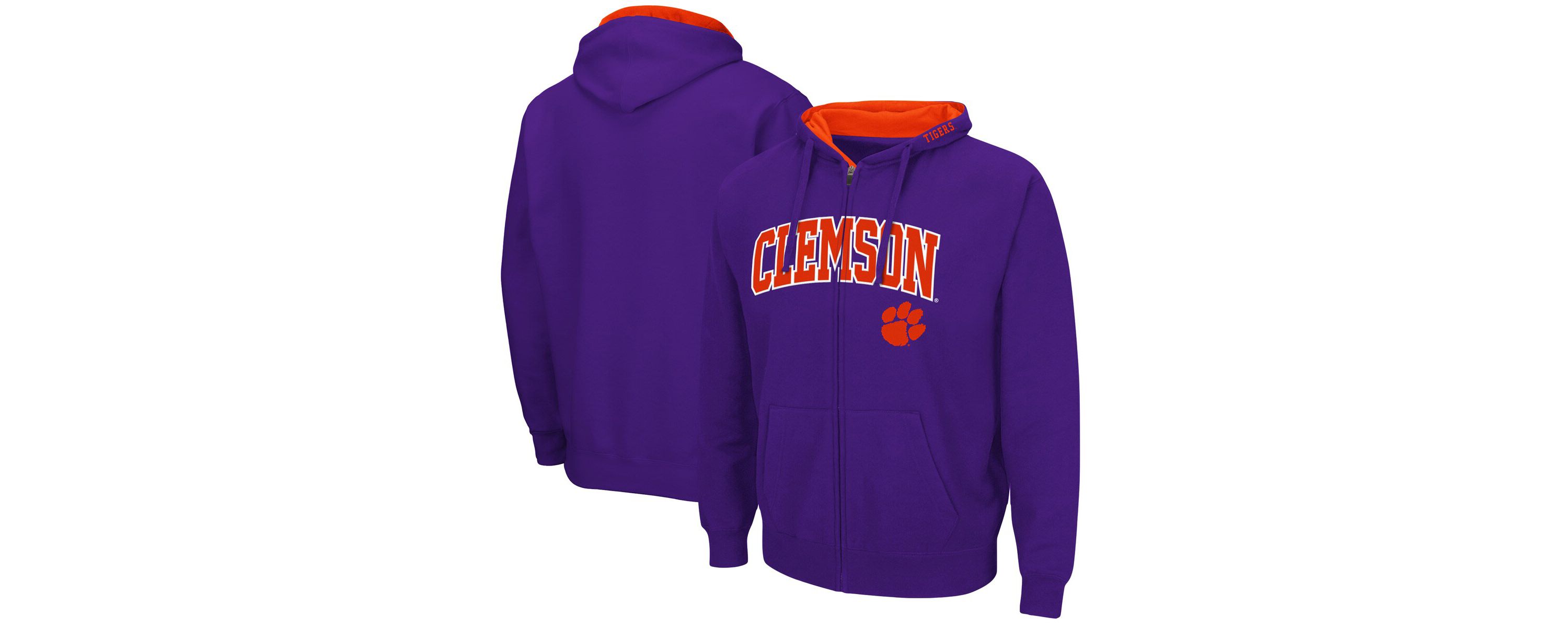 NCAA Clemson Tigers Arch & Logo 3.0 Full-Zip Hoodie
