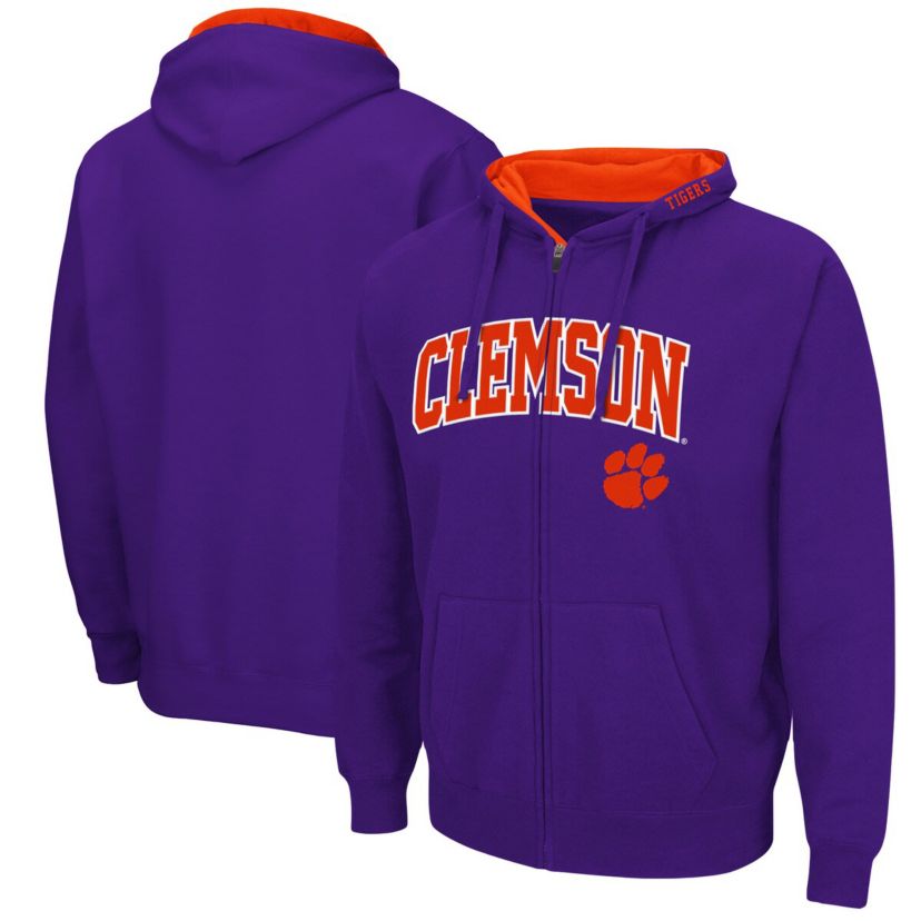 NCAA Clemson Tigers Arch & Logo 3.0 Full-Zip Hoodie