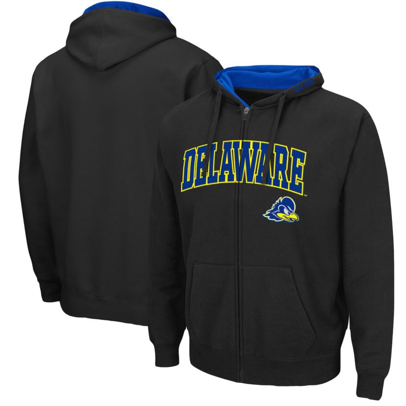 Delaware Fightin Blue Hens NCAA Delaware Fightin Hens Arch & Logo 3.0 Full-Zip Hoodie