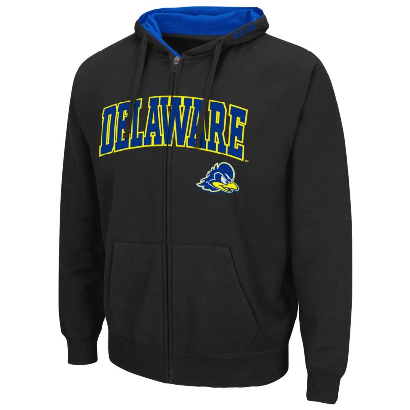 Delaware Fightin Blue Hens NCAA Delaware Fightin Hens Arch & Logo 3.0 Full-Zip Hoodie